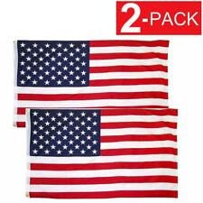 3x5 Ft American Flag w/ Grommets - United States Flags - US America - 2 Pack USA