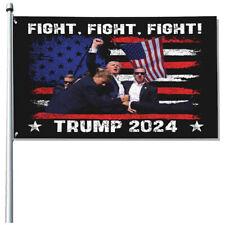 3x5 Ft Donald Trump Shot Pennsylvania 14th July Rally Shot Legend USA Fight Flag