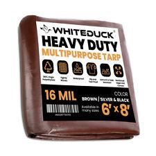 WHITEDUCK Heavy Duty Poly Tarp 16 Mil - Waterproof Tarpaulin Cover w/Grommets