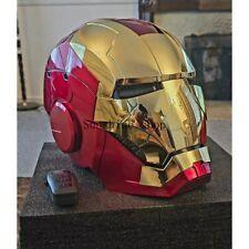 Autoking Iron Man Gold MK5 Helmet Electronic Voice Activated Open&Close Mask New